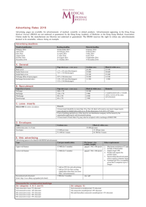 Advertising Rates 2016 - Hong Kong Medical Journal