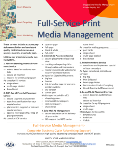 Full Service Product Sheet - Professional Media Management