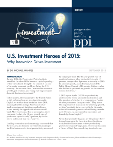 Us Investment Heroes of 2015 - Progressive Policy Institute