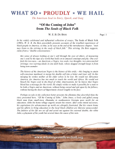 “Of the Coming of John” from The Souls of Black Folk