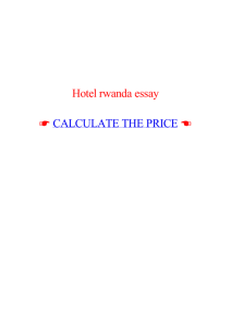 Hotel rwanda essay