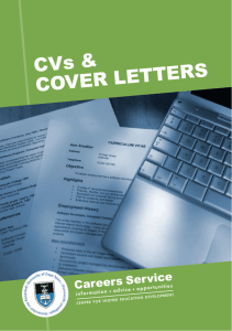 CVs & COVER LETTERS - Careers Service