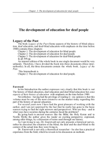 Chapter 2: The development of education for deaf people