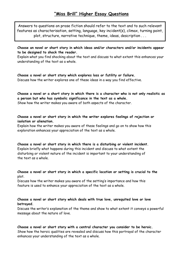 “Miss Brill” is a short story published in, in which Katherine Mansfield, the author gives great insight into how isolated individuals can begin to twist their perception of the world around them, eventually leading them to unintentionally contradict their loneliness and causing their false perception of the world to collapse and become estranged.