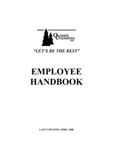 employee handbook - Outside Unlimited Inc.