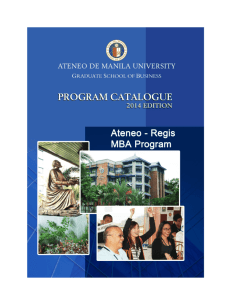 program catalogue - Ateneo Graduate School of Business