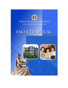 Faculty Manual - Ateneo Graduate School of Business