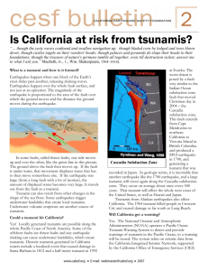 Is California at risk from tsunamis?