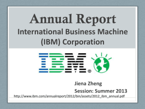 Annual Report International Business Machine (IBM) Corporation