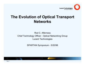 The Evolution of Optical Transport Networks