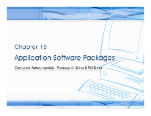Application Software Packages.