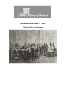 Berlin Conference – 1884