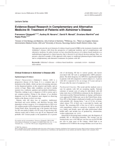 Evidence-Based Research in Complementary and Alternative
