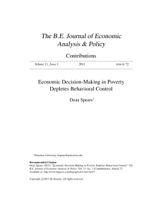 Economic Decision-Making in Poverty Depletes