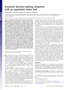 Economic decision-making compared with an