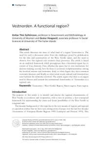 Vestnorden. A functional region?