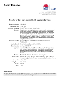 PD2012_060 Transfer of Care from Mental Health Inpatient Services