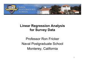 Linear Regression Analysis for Survey Data