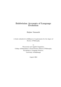 Baldwinian Accounts of Language Evolution