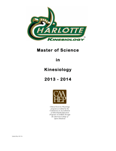 MS in KNES Graduate Handbook 2013-2014