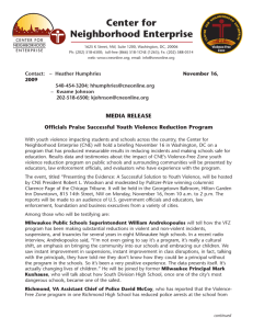 Officials Praise Successful Youth Violence Reduction Program 11