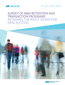 Survey of M&A Retention and Transaction Programs