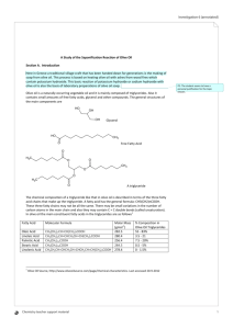 Investigation 6 (annotated) A Study of the Saponification Reaction of