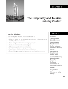 The Hospitality and Tourism Industry Context