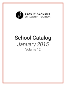 School Catalog - Beauty Academy of South Florida
