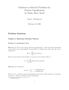 Solutions to Selected Problems In: Pattern Classification by Duda
