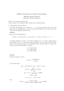 CSE555: Introduction to Pattern Recognition Midterm Exam Solution