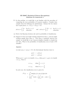 EE E6887 (Statistical Pattern Recognition) Solutions for homework 4