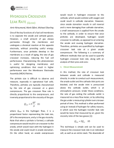 hydrogen crossover leak rate (qleak)