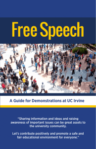 UCI Free Speech Brochure - UCI Campus Organizations
