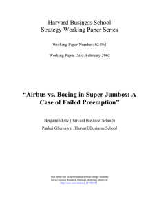 “Airbus vs. Boeing in Super Jumbos: A Case of Failed Preemption”