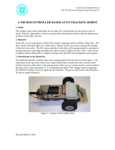 a microcontroller based auto tracking robot