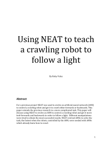 Using NEAT to teach a crawling robot to follow a light