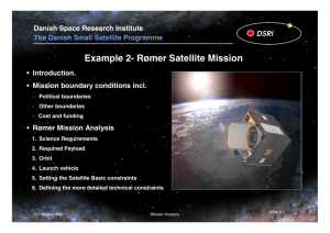 Example 2- Rømer Satellite Mission
