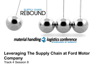 Leveraging The Supply Chain at Ford Motor Company