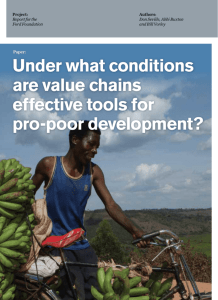 Under what conditions are value chains effective tools for pro