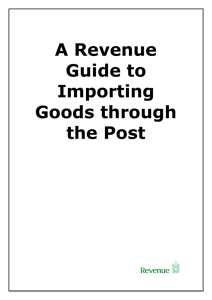 Revenue Guide to Importing Goods through the Post