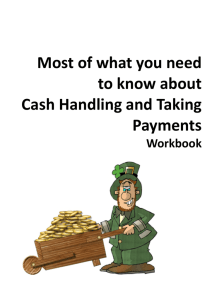 Most of what you need to know about Cash Handling and Taking