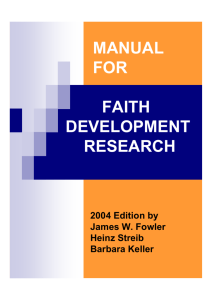 manual for faith development research
