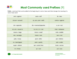 prefix prefixes biology suffix used commonly most list ap word studylib root beginning