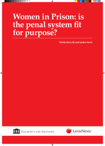 Women in Prison: is the penal system fit for purpose?