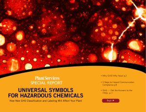 Universal symbols for HazardoUs CHemiCals