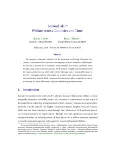 Beyond GDP? Welfare across Countries and Time