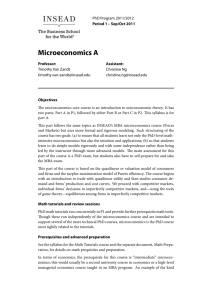 Microeconomics A