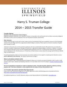 Harry S. Truman College 2014 – 2015 Transfer Guide