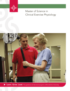 Master of Science in Clinical Exercise Physiology